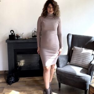 Rochie Livia tricot bej